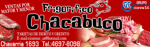 Frigorifico Chacabuco Carne, Pollo, Achuras, Enbutidos, Cerdo, Riones, Chinchulines, Pechito Con Manta